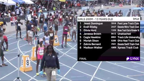 Youth Girls' 200m Championship, Finals 1 - Age 13