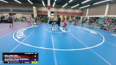 102 lbs Round 5 - Ava Cabalona, Takedown-City Wrestling vs Shammita Palik-Rodriguez, Texans Wrestling Club