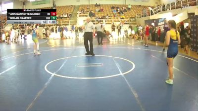 100 lbs Cons. Semi - AnnJeannette Miarer, Clyde Amatuer Wrestling vs Nolan Graeter, Clyde Amatuer Wrestling