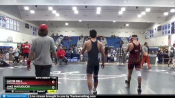 138 lbs Cons. Round 7 - Jake Masuguchi, Peninsula vs Jacob Bell, Etiwanda High School