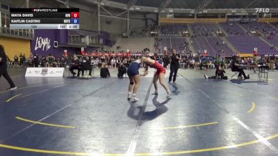 124 lbs Round 1 (16 Team) - Maya Davis, Grand View vs Kaitlin Castro, University Of The Cumberlands