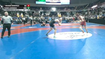 7A 132 lbs Champ. Round 1 - Caden Lawrence, Mary G Montgomery vs Braiden Benefield, Huntsville