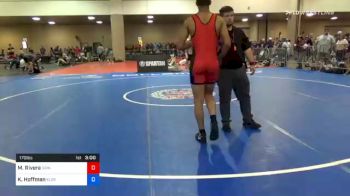 170 lbs Quarterfinal - Markell Rivera, Grindhouse Wrestling Club vs Koen Hoffman, Florida