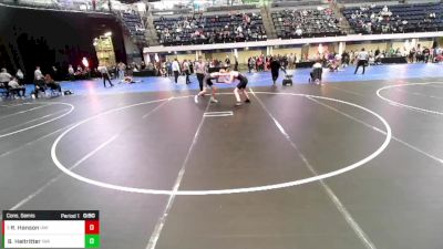 7th - 8th grade - 130 Cons. Semis - Braxton Heitritter, Ironhawk Wrestling Academy vs Rylen Hanson, Immortal Athletics WC