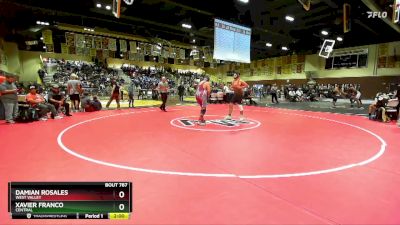 285 lbs Champ. Round 3 - Xavier Franco, Central vs Damian Rosales, West Valley