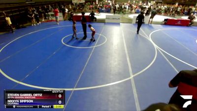 53 lbs Champ. Round 2 - Steven Gabriel Ortiz, So Cal Hammers Wrestling vs Nixxyn Simpson, California