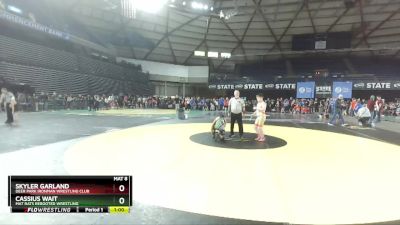 120 lbs Champ. Round 1 - Cassius Wait, Mat Rats Rebooted Wrestling vs Skyler Garland, Deer Park Ironman Wrestling Club