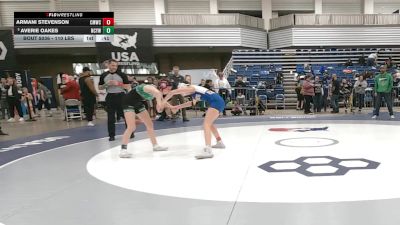 110 lbs Champ. Rd Of 16 - Averie Oakes, New Castle Youth Wrestling Club vs Armani Stevenson, Central Montana Wrestling Club