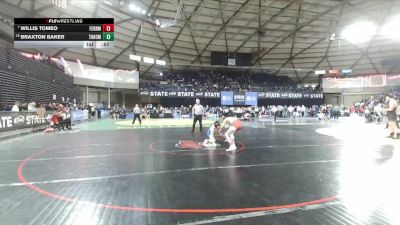 Boys 4A 106 lbs Cons. Round 4 - Willis Tomeo, Ferris vs Braxton Baker, Tahoma