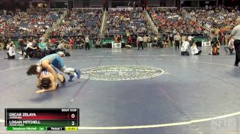 3A 132 lbs Cons. Round 1 - Oscar Zelaya, Asheboro vs Logan Mitchell, Union Pines