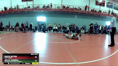 144 lbs Cons. Round 2 - Rayce Bitter, Unattached vs Bryce Harrell, Warren Wrestling Academy