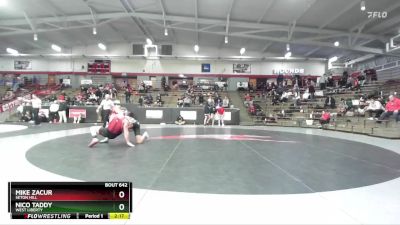 157 lbs Quarterfinal - Mike Zacur, Seton Hill vs Nico Taddy, West Liberty