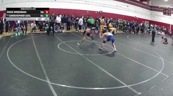 138 lbs Cons. Round 2 - Christopher Leal, Hilltop vs Duke Greenman, The Meadows School