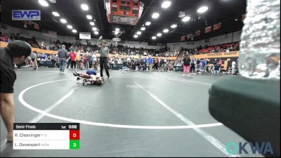 67 lbs Semifinal - Ryder Cleavinger, F-5 Grappling vs Luke Davenport, Husky Wrestling Club