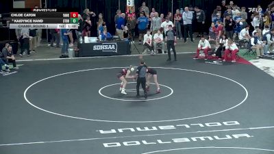 115 lbs Champ. Round 1 - Chloe Caton, Yankton vs Kaidynce Hand, Sturgis Brown
