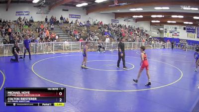 77 lbs Round 2 - Michael Hoye, Cottage Grove Wrestling Club vs Colton Riesterer, All-Phase Wrestling