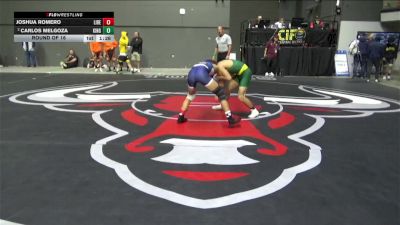 115 lbs Round Of 16 - Joshua Romero, Liberty Bakersfield vs Carlos Melgoza, Kingsburg