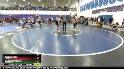 215 lbs Cons. Round 1 - Darien Ratzlaff, Priest River vs Tyler Gacek, Lakeside