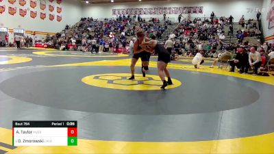 215 lbs Cons. Round 6 - Danny Zmorowski, Lake Catholic vs Alex Taylor, Mount Vernon