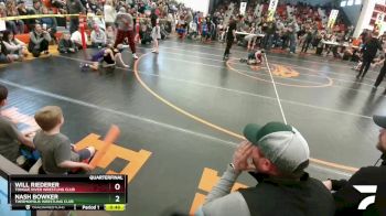 45 lbs Quarterfinal - Nash Bowker, Thermopolis Wrestling Club vs Will Riederer, Tongue River Wrestling Club