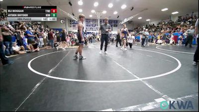 155 lbs 3rd Place - Eli Boggan, Team Tulsa Wrestling Club vs Ayden Snyder, Hennessey Takedown Club
