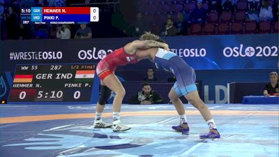 55 kg 1/2 Final - Nina Hemmer, Germany vs Pinki Pinki, India