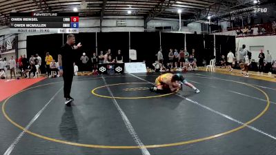 70 kg Cons. Round 3 - Owen Reinsel, Lehigh Valley Wrestling RTC vs Owen McMullen, Bishop McCort High School Wrestling