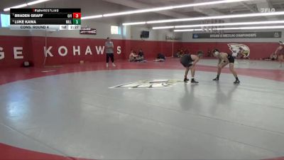 133 lbs Cons. Round 4 - Braden Graff, Grand View (Iowa) vs Luke Kawa, Millikin