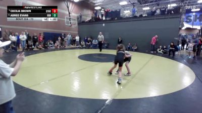 73 lbs Cons. Round 2 - Abree Evans, Raft River Wrestling vs Cecilia Brown, Grangeville Youth Wrestling Club