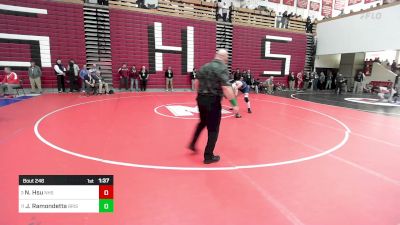 165 lbs Consi Of 8 #1 - Nate Hsu, Norwood vs Jack Ramondetta, Bristol-Plymouth