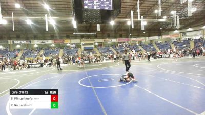 58 lbs Consi Of 8 #2 - Boone Klingelhoefer, Hammers Wrestling vs Rowan Richard, Matpac WC