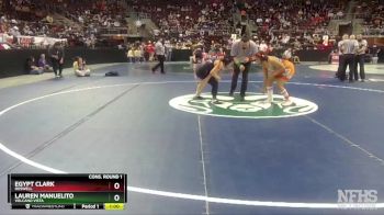 Girls 152 lbs Cons. Round 1 - Egypt Clark, Roswell vs Lauren Manuelito, Volcano Vista