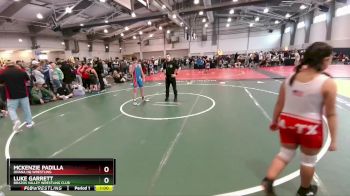 120 lbs Round 1 - Luke Garrett, Brazos Valley Wrestling Club vs McKenzie Padilla, Ohana HQ Wrestling