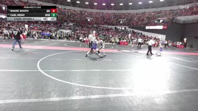 140 lbs Cons. Round 2 - Shade Booth, Jefferson Wrestling Club vs Cael Reno, River Valley Youth Wrestling