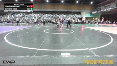 46 lbs Consi Of 16 #2 - Ellis Cunningham, Reign Wrestling Club vs Zeddicus Kreis, FLOW Academy