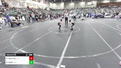 43 lbs Consi Of 8 #2 - Rio Martinez, Douglas County Grapplers vs Brayden ONEil, Crater Mat Club