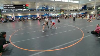 114 lbs Champ. Round 2 - Zoey McDonald, Unattached vs Sophia Jorge, Portage WC