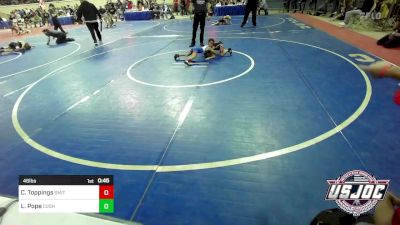 46 lbs Consi Of 16 #1 - Colt Toppings, Smith Wrestling Academy vs Liam Pope, Cushing Tigers