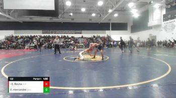 132 lbs Quarterfinal - Calen Reyna, Servite vs Emiliano Hernandez, Hesperia