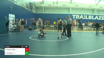 126 lbs Final - Kamorii Hicks UNA, Allen vs Grant Presley, Deer Creek