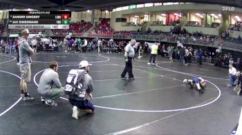 75 lbs 2nd Place Match - Zander Gingery, Lincoln Squires Wrestling Club vs Jax Eimermann, York Wrestling Club