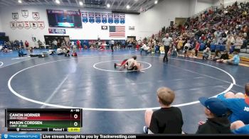 95 lbs Champ. Round 1 - Mason Cordsen, Carey Jr High vs Canon Horner, Dean Morgan