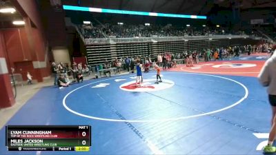 67 lbs Champ. Round 1 - Lyam Cunningham, Top Of The Rock Wrestling Club vs Miles Jackson, Eastside United Wrestling Club