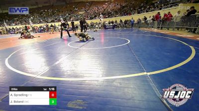 61 lbs Quarterfinal - Audie Spradling, F-5 Grappling vs Jett Boland, Cowboy Wrestling Club