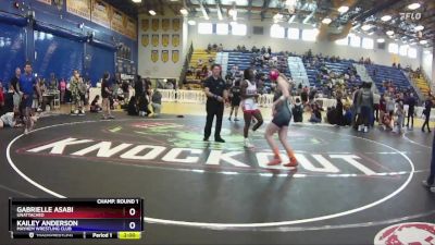 130 lbs Champ. Round 1 - Gabrielle Asabi, Unattached vs Kailey Anderson, Mayhem Wrestling Club