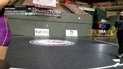 Cadet Girls - 125 lbs 3rd Place Match - Sam Flores, Righetti High School Wrestling vs Victoria Fierro Ocampo