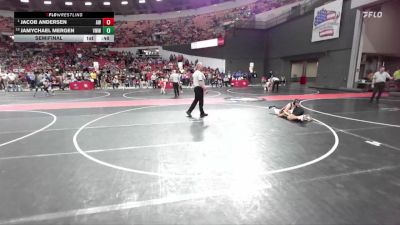 120 lbs Semifinal - Jacob Andersen, Amery Warriors vs JaMychael Mergen, Prairie Wrestling