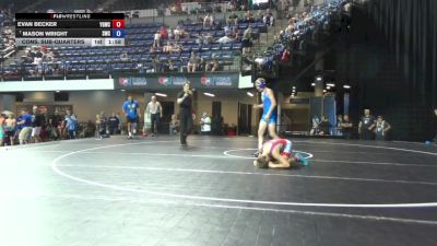 110 lbs Cons. Sub-quarters - Evan Becker, Young Guns Wrestling Club vs Mason Wright, Suples Wrestling Club