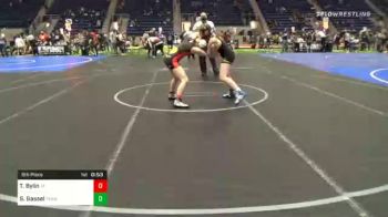 130 lbs 5th Place - Taydem Bylin, Team Aggression vs Skyler Gassel, Team Thunder