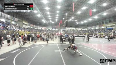 62 lbs Round Of 16 - Bryer Davis, Dove Creek WC vs Carson Fagan, Valley Elite